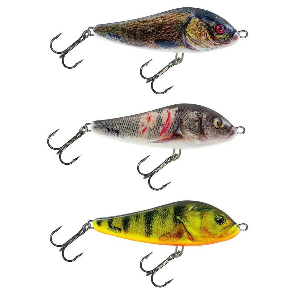 salmo fishing lure rattlin slider 11cm green tiger