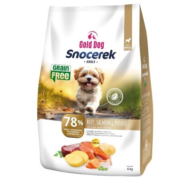 gold dog dry dog food snocerek beef salmon potato 4kg