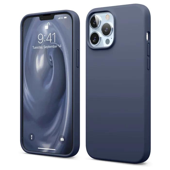 elago phone case soft silicon iphone 13 pro max jean indigo
