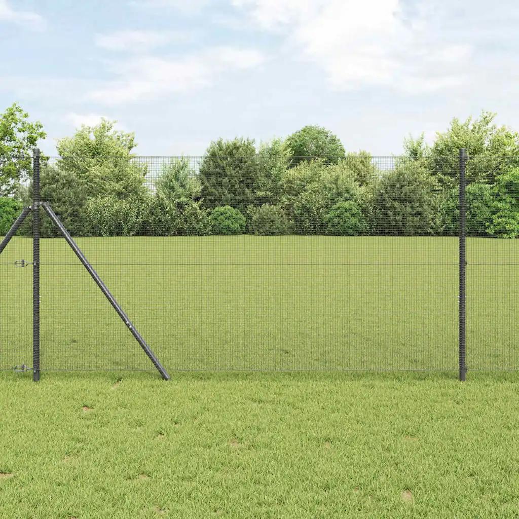 vidaxl welded wire fence gray 1.4 x 50 m
