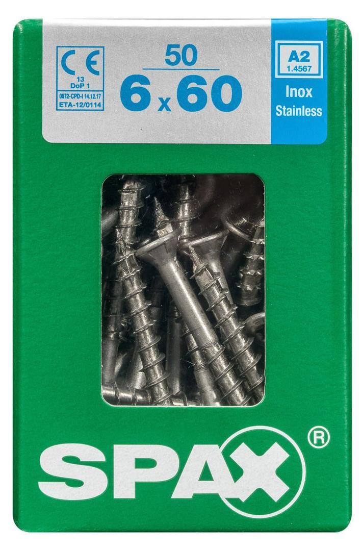 spax screw 6x60mm t-star plus 50 pack