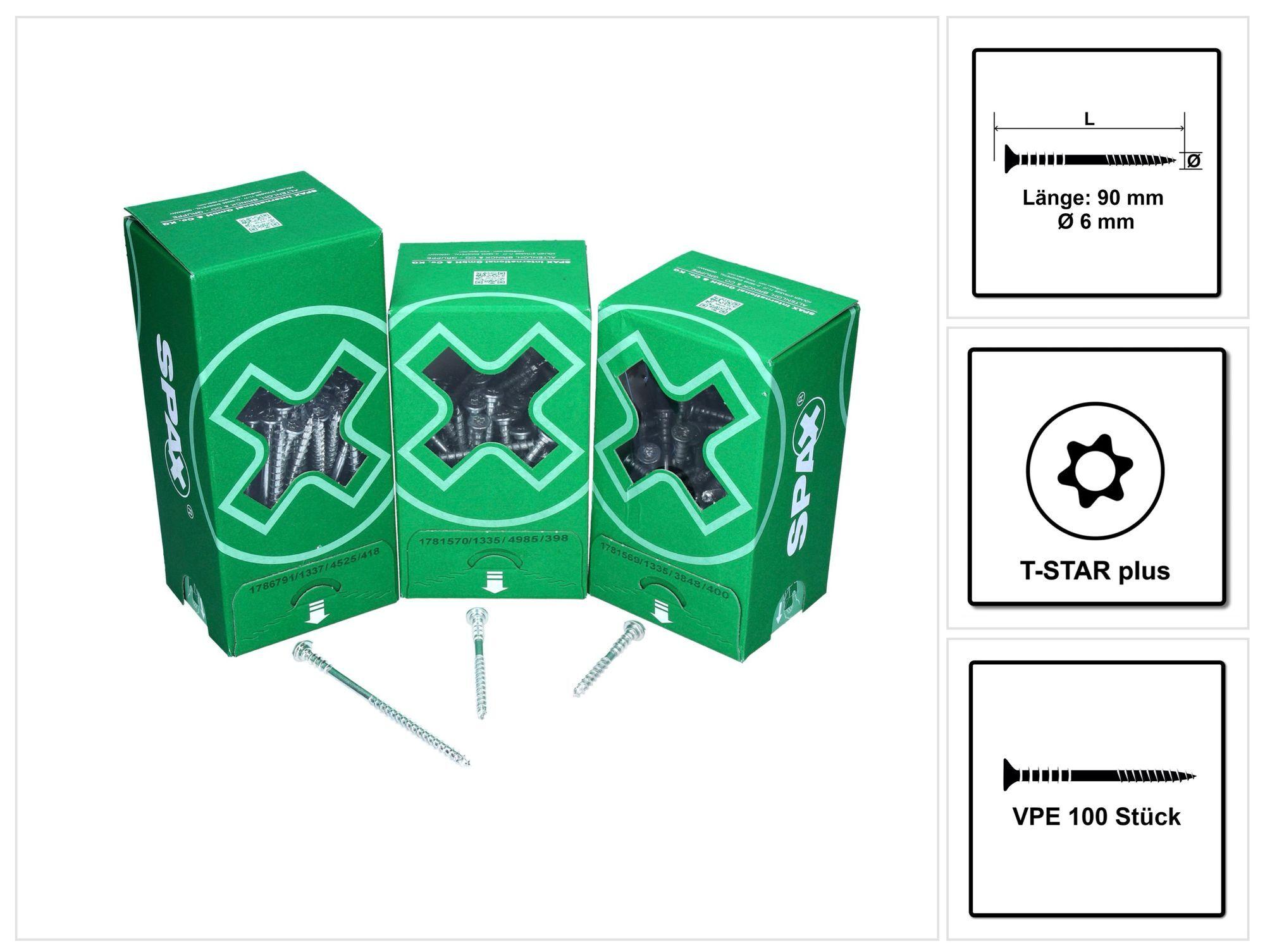spax adjustment screw 6x90 t-star plus t30 100 pack