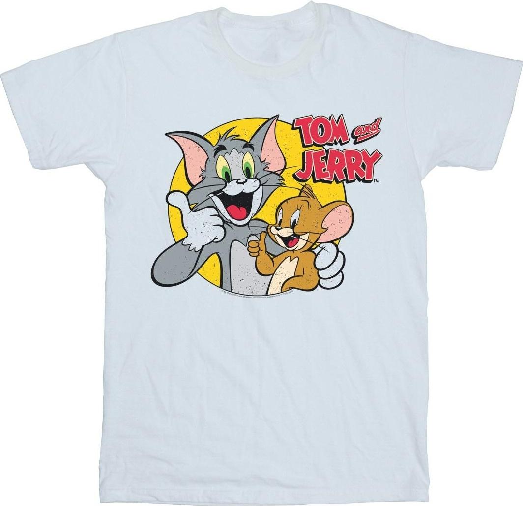 tom and jerry t-shirt thumbs up white 5xl