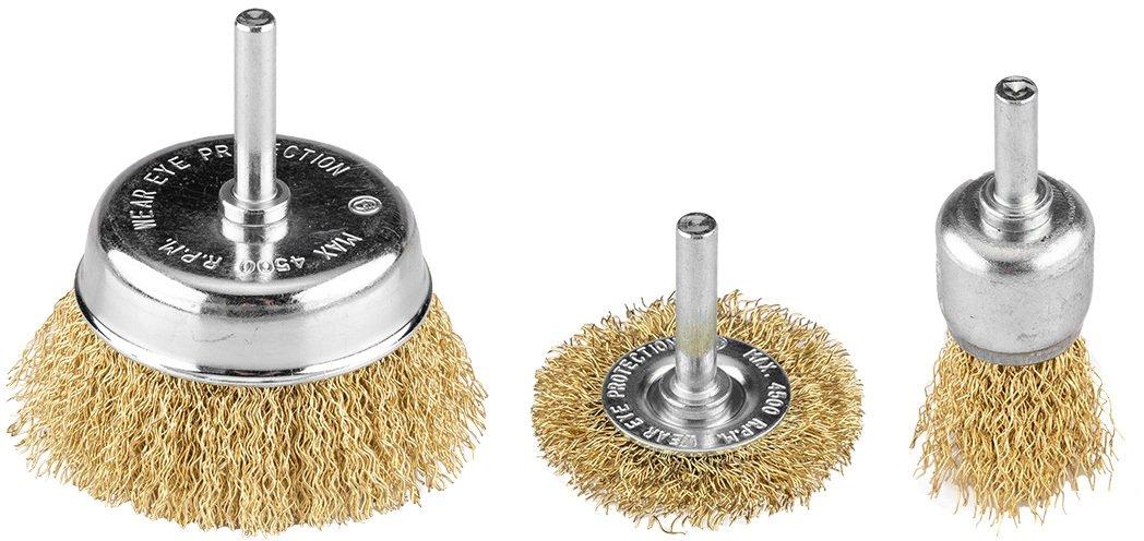 graphite wire brush set 25 50 75mm 3 pcs