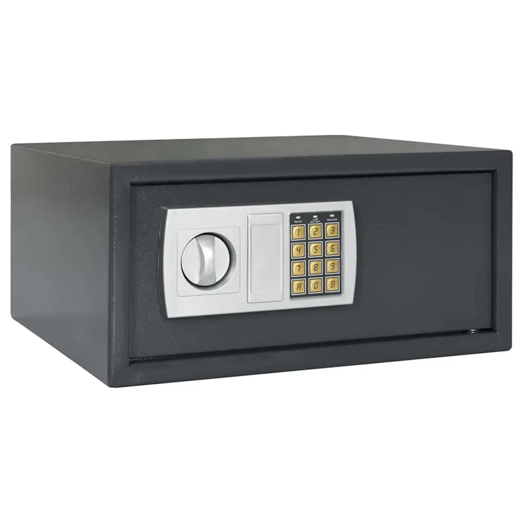 vidaxl digital safe dark gray 42x37x20 cm steel
