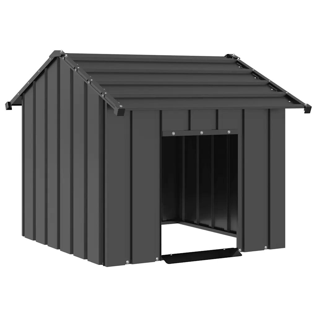 vidaxl dog house with roof 85x107x81 cm galvanized steel