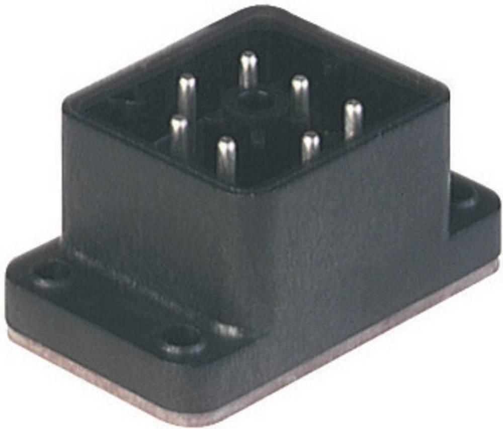 hirschmann mounted connector go 610 fa m black 6 pole