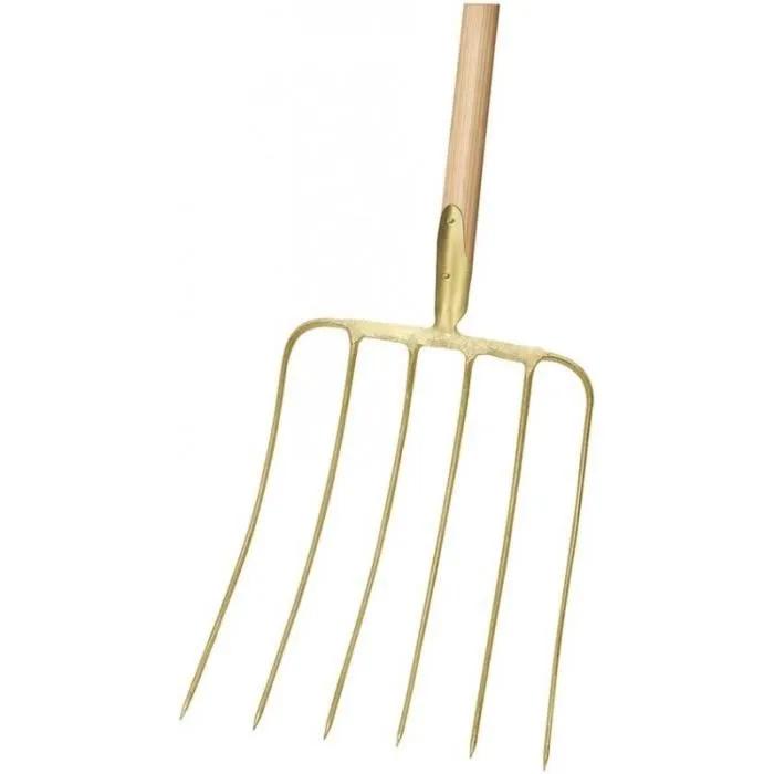 ideal garden fork 6 tines ash wood handle 130 cm