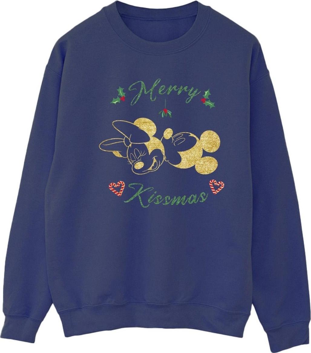 disney sweatshirt merry kissmas navy blue l