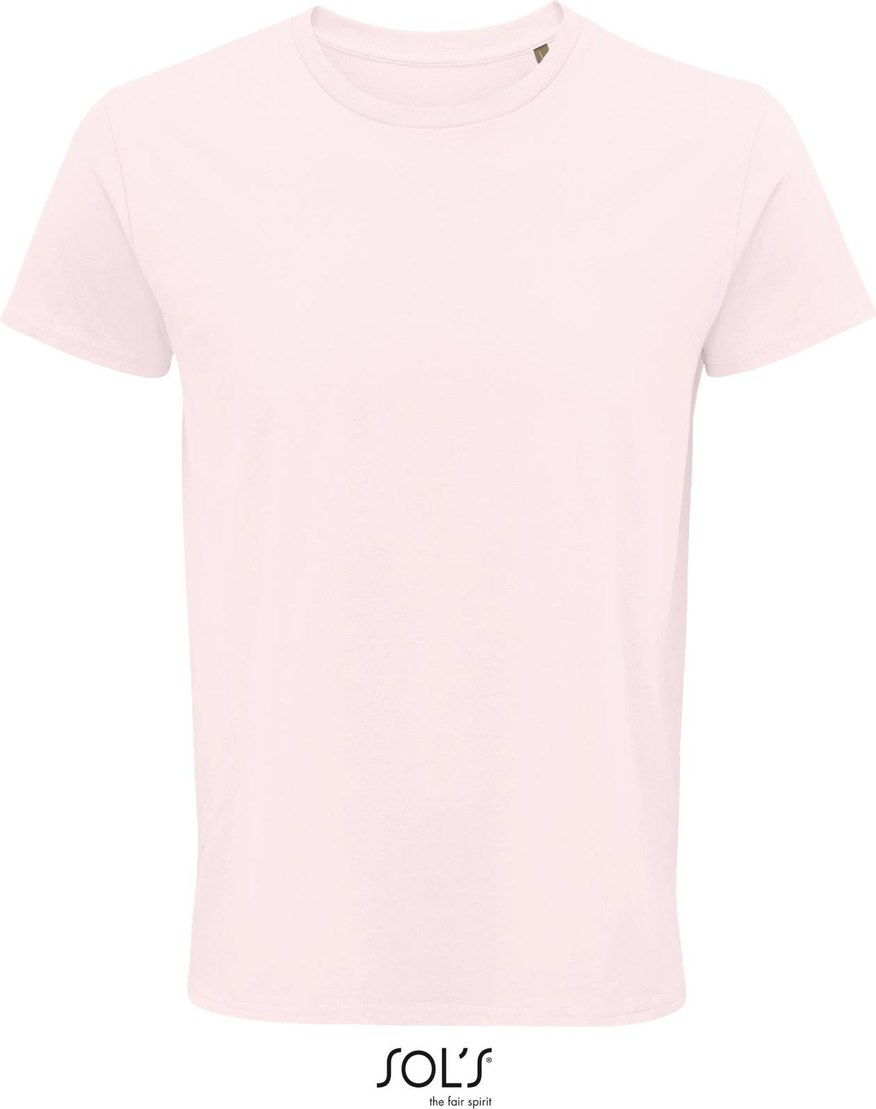 sols t-shirt crusader men organic cotton pale pink m