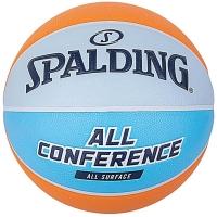 spalding basketball all conference orange/blue size 5