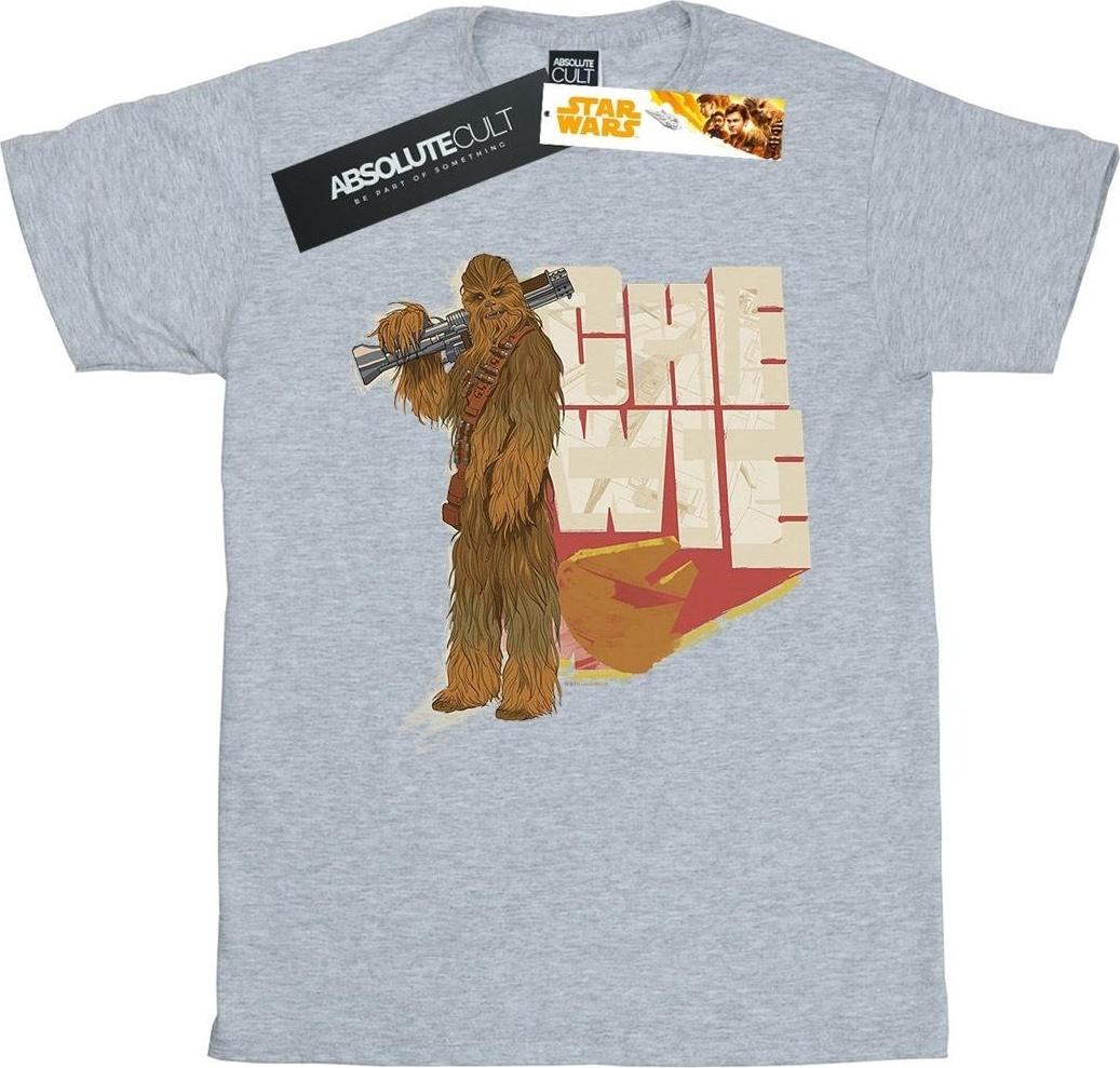 star wars t-shirt solo chewie falcon grey