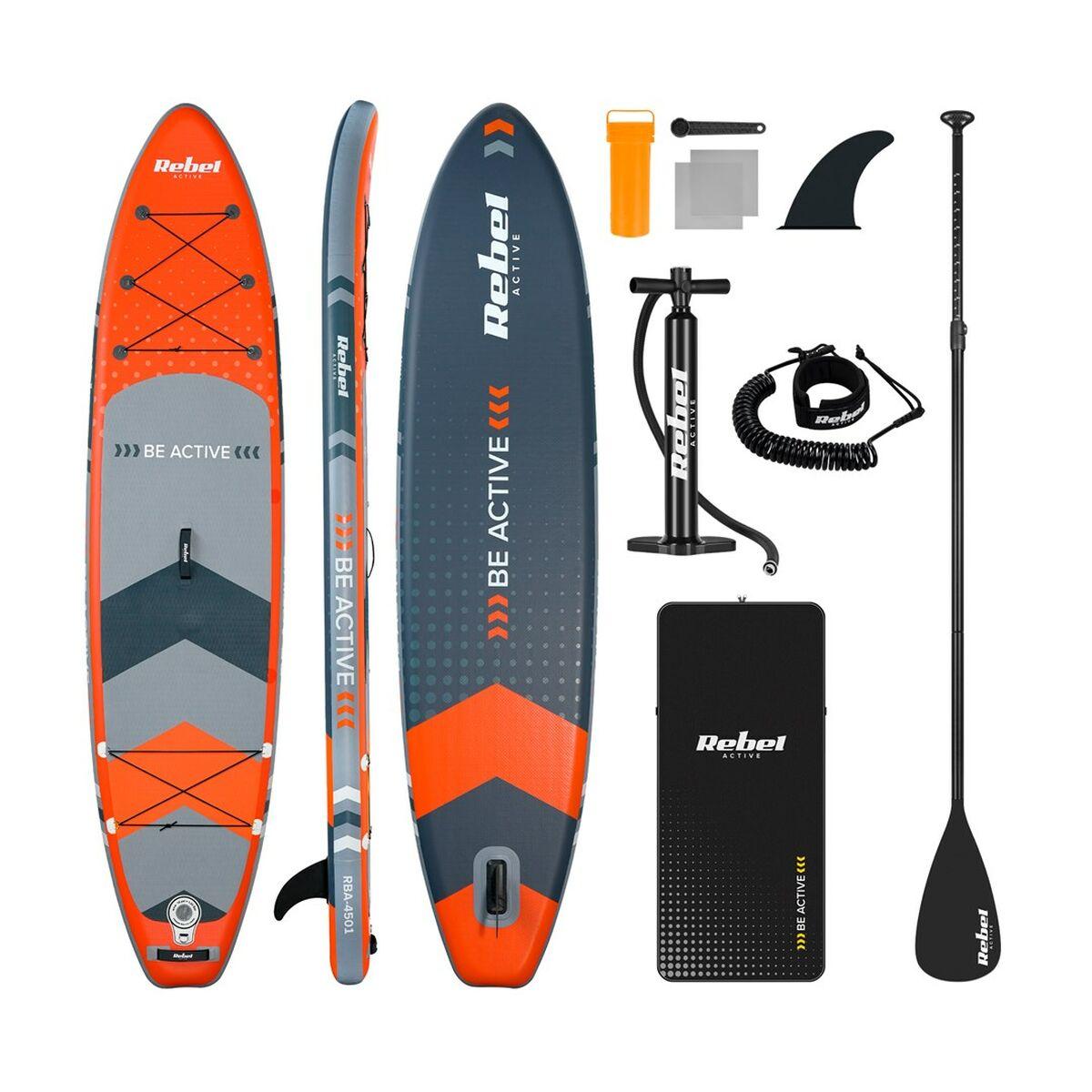 rebel inflatable paddle board rba-4500 orange 350cm