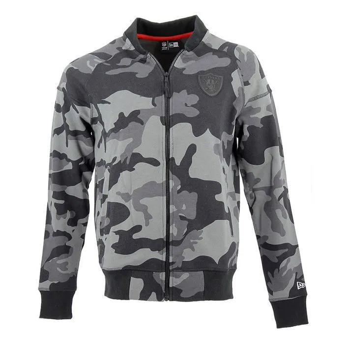 new era bomber jacket ntc oakland raiders grey s