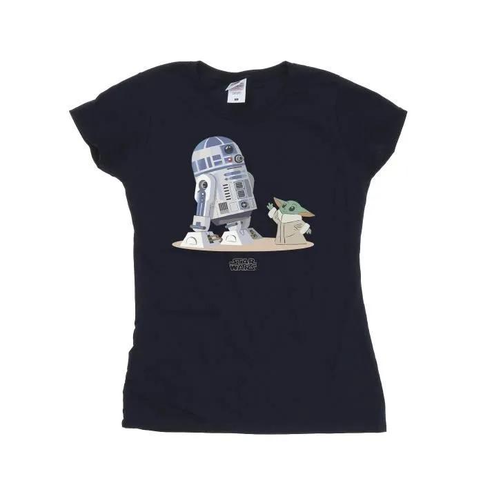 star wars t-shirt mandalorian r2d2 grogu cotton m