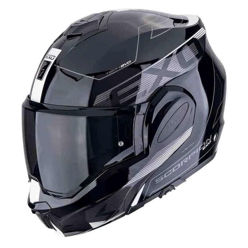 scorpion modular helmet exo-tech evo traveller black/white xl