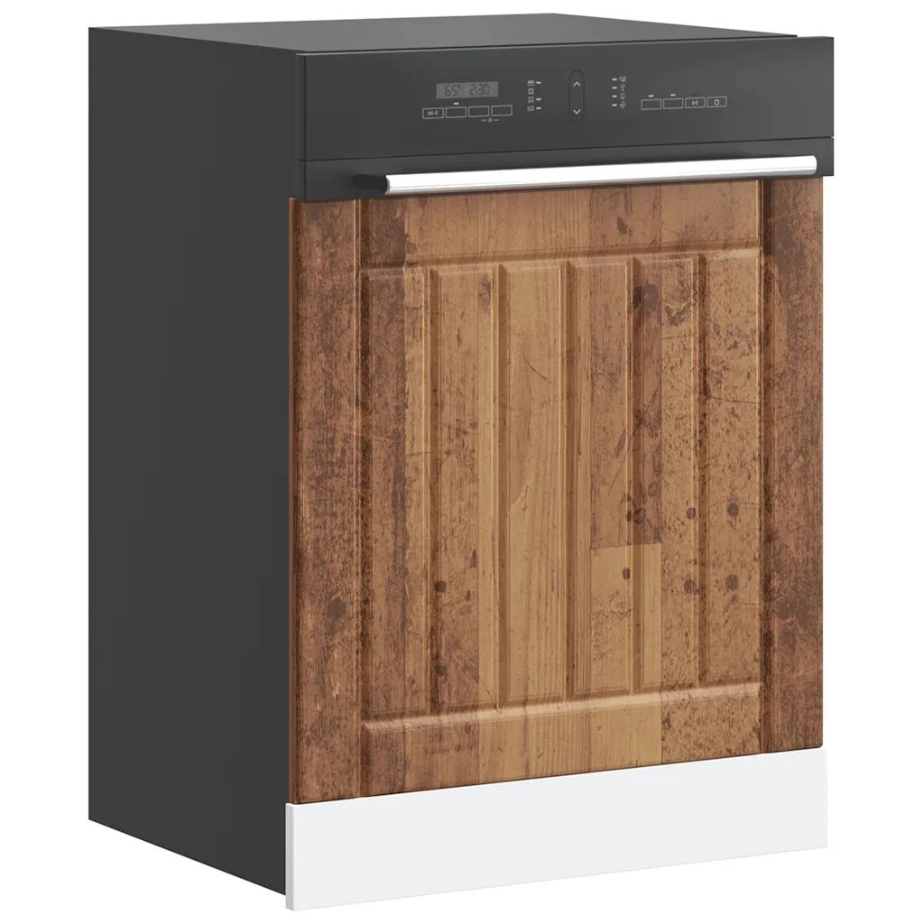 vidaxl dishwasher panel lucca old wood 60x1.5x67cm