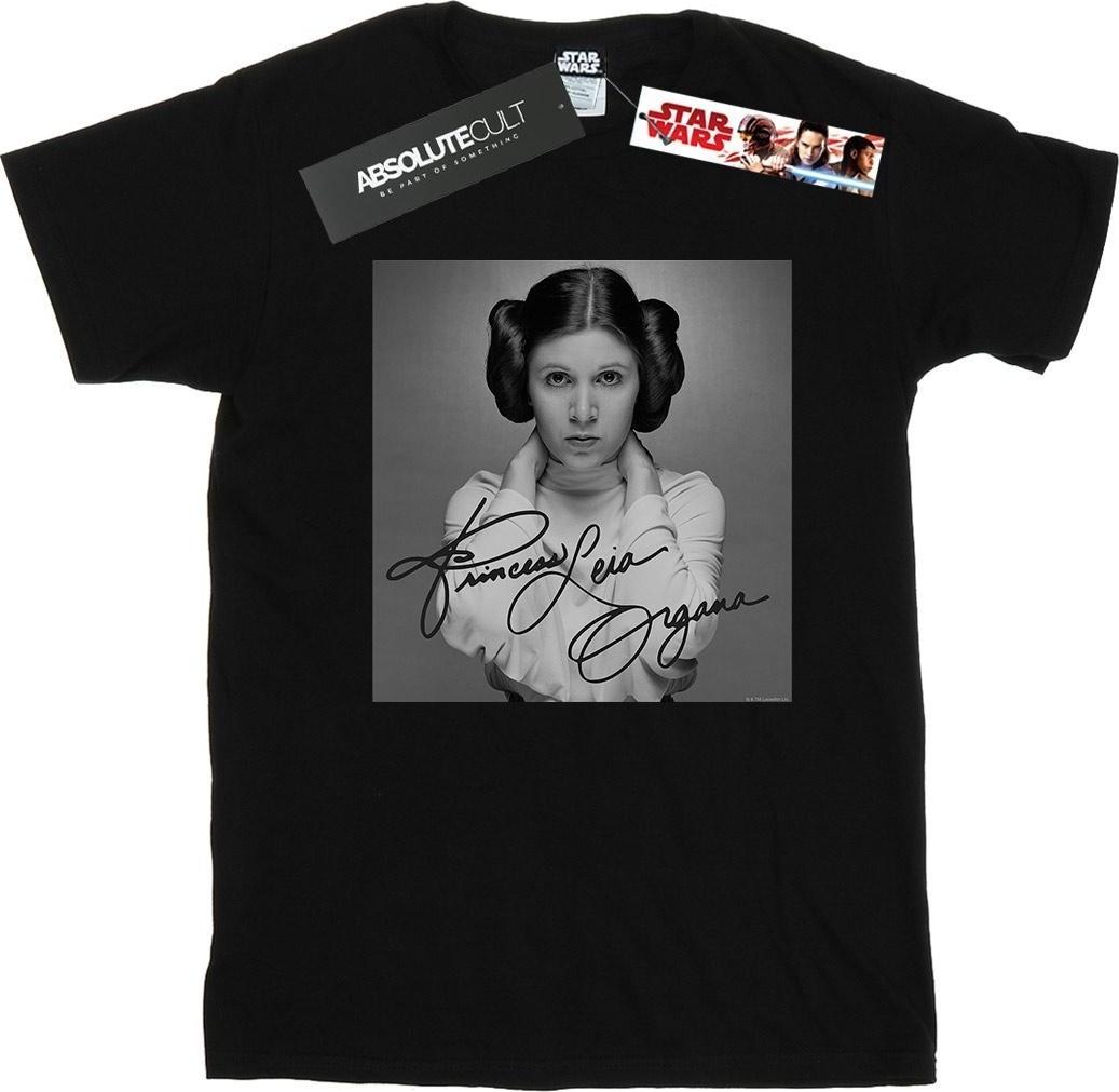 star wars t-shirt princess leia black xxl