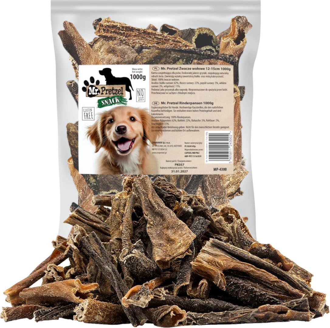 mr. pretzel dog treats beef tripe 1kg