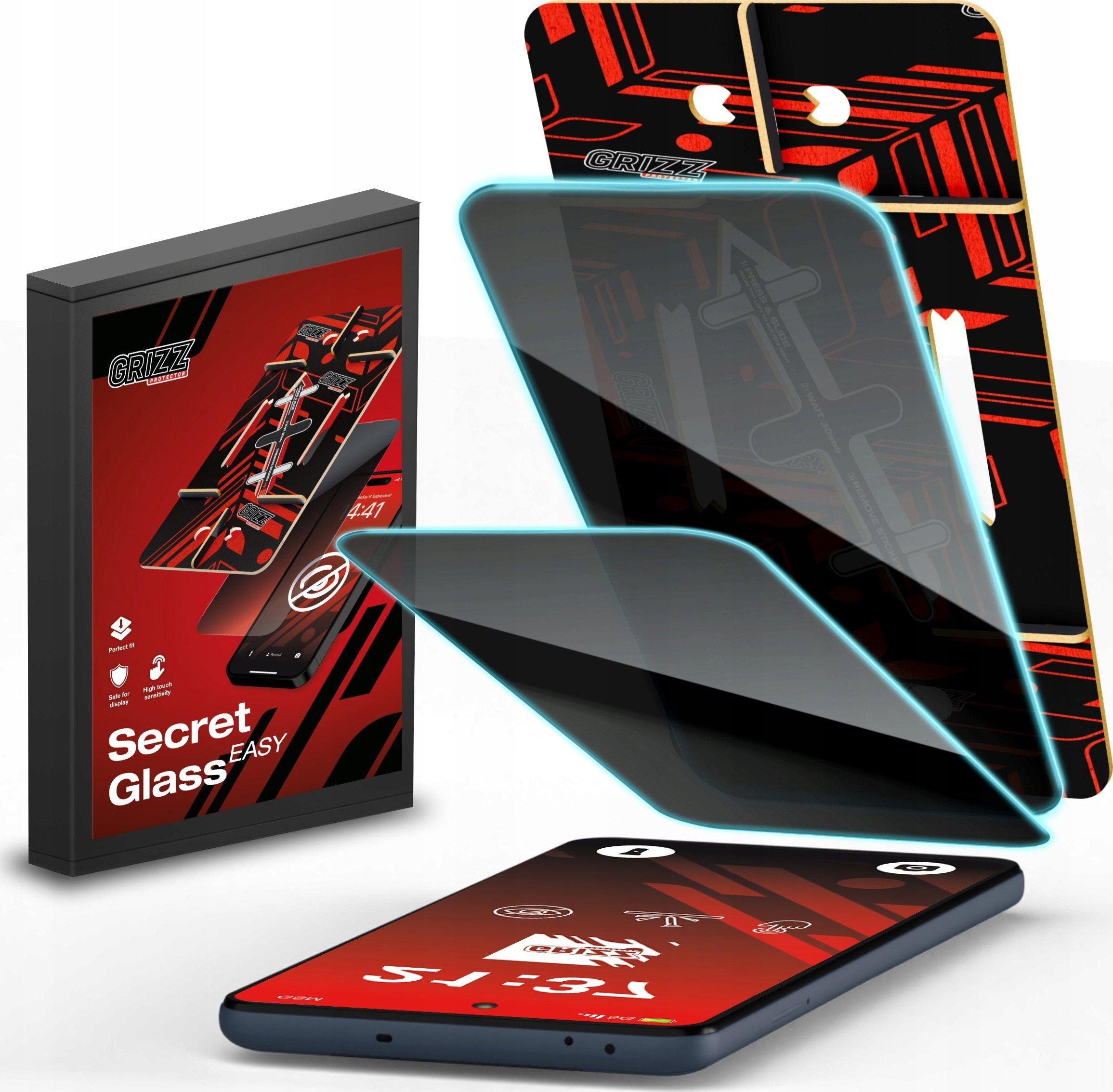 grizz protector protective film secretglass easy samsung galaxy m55 2 pack