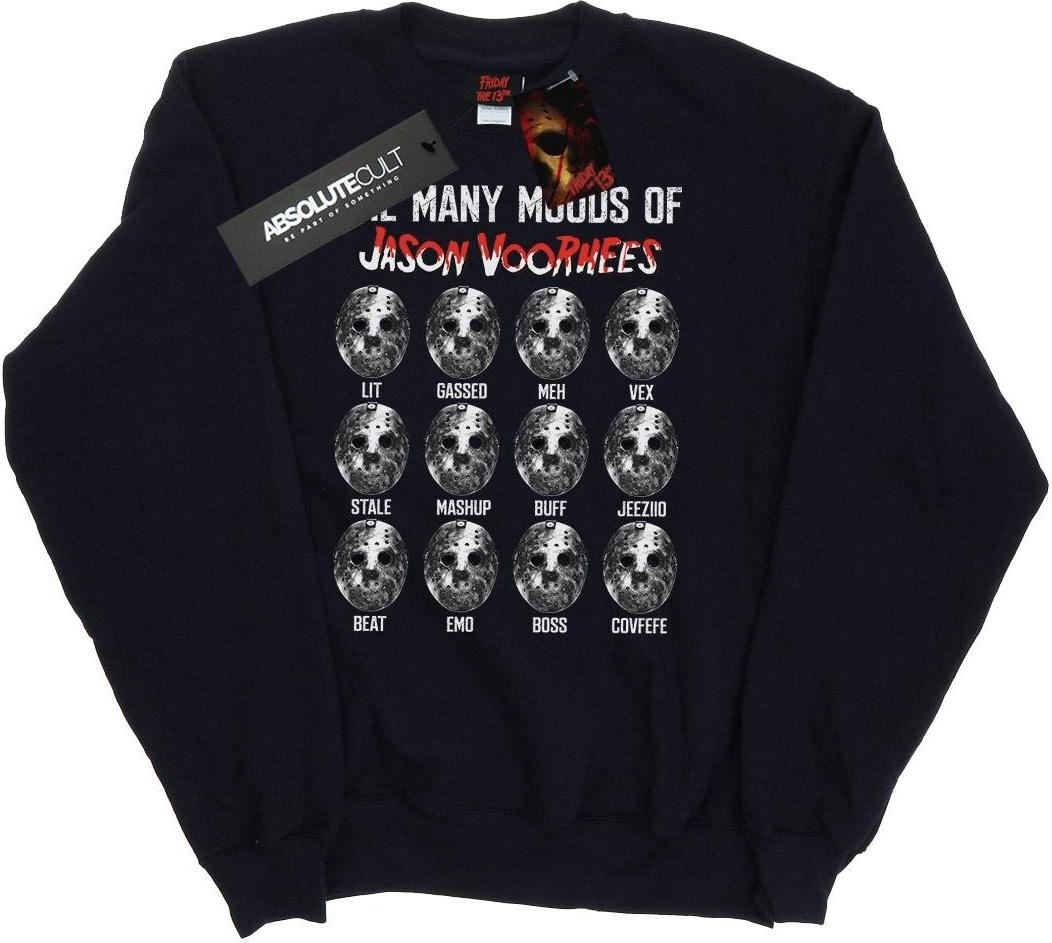 friday 13th sweatshirt many moods of jason voorhees black s