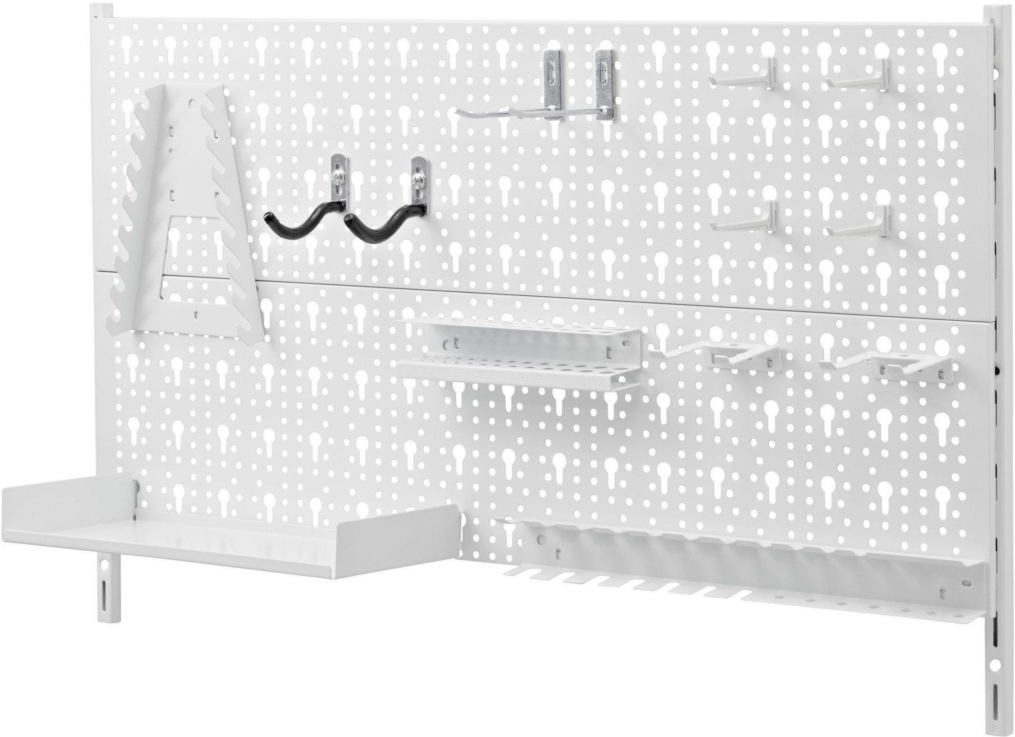 dolle workshop storage set shelf+ workshop white 80x40 cm