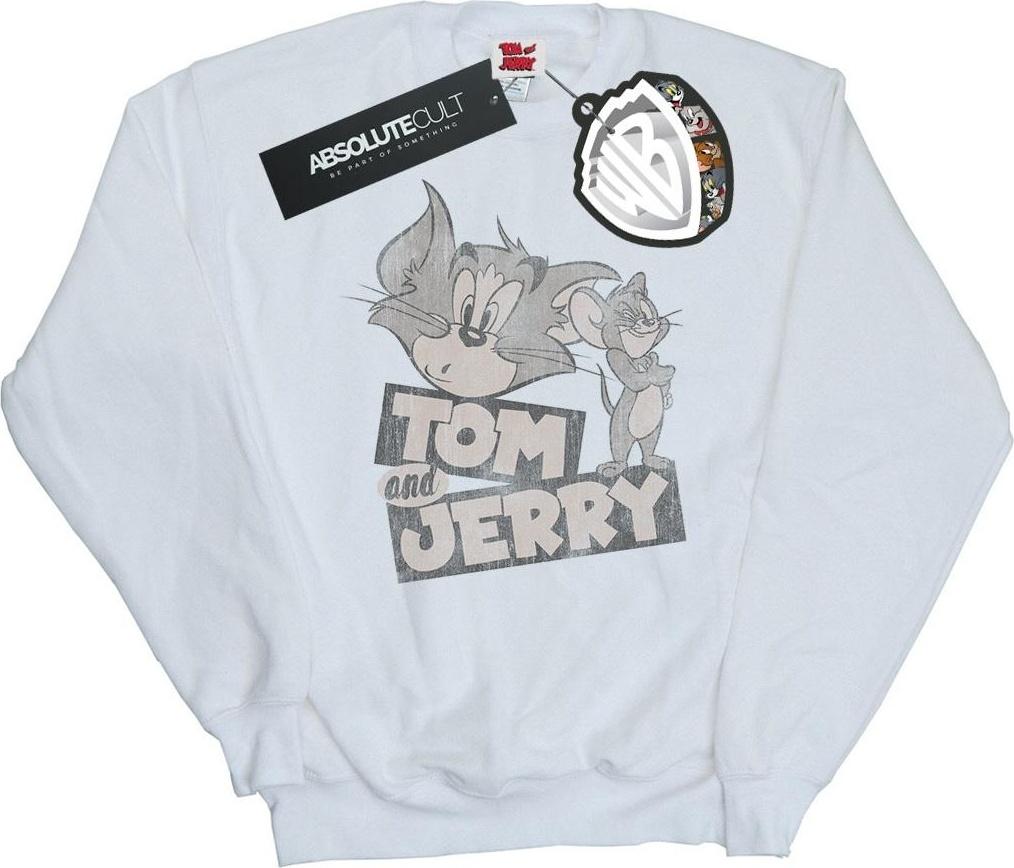 tom and jerry sweatshirt wink white m