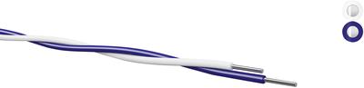 kabeltronik jumper wire yv 2 x 0.6 mm white/brown per metre