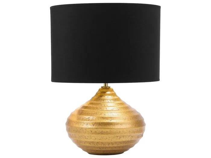 beliani table lamp kuban gold ceramic 42cm