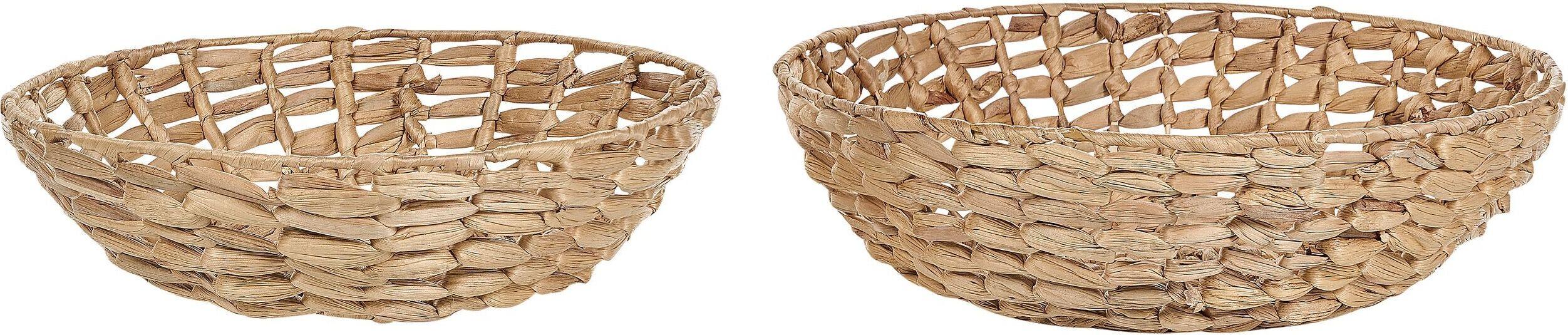 beliani decorative bowls dalat natural water hyacinth 2 pack