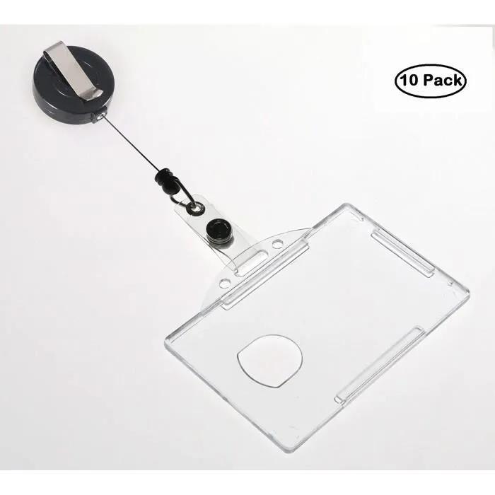 europel name badge holder open with roller 54x85mm 10 pack