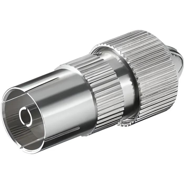 goobay coaxial connector screw type 10 pack