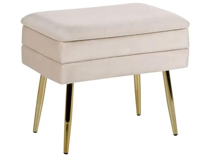beliani bench odessa beige velvet storage
