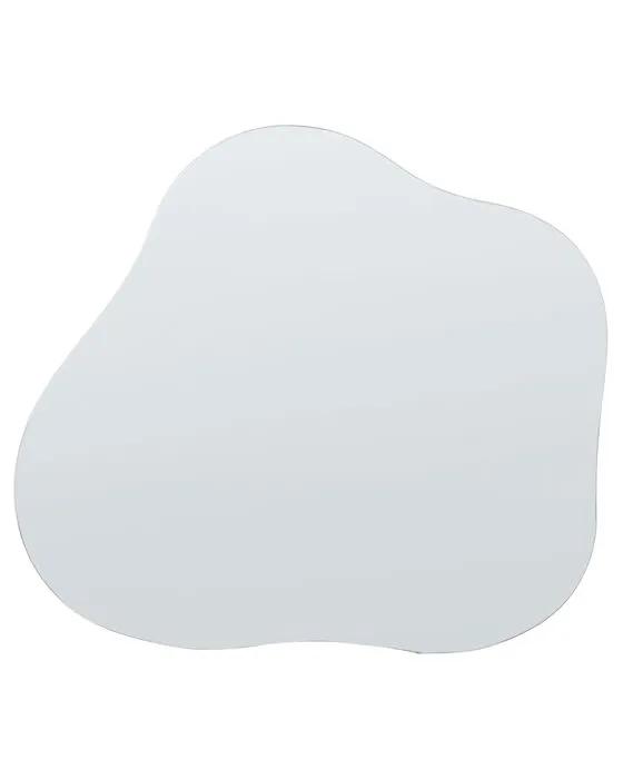beliani wall mirror bagneux silver 50x55cm