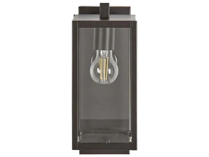 beliani outdoor wall lamp megget black 33 cm 100 w