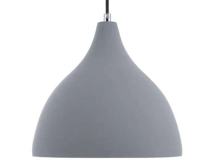beliani suspension lamp lambro concrete gray 1 piece