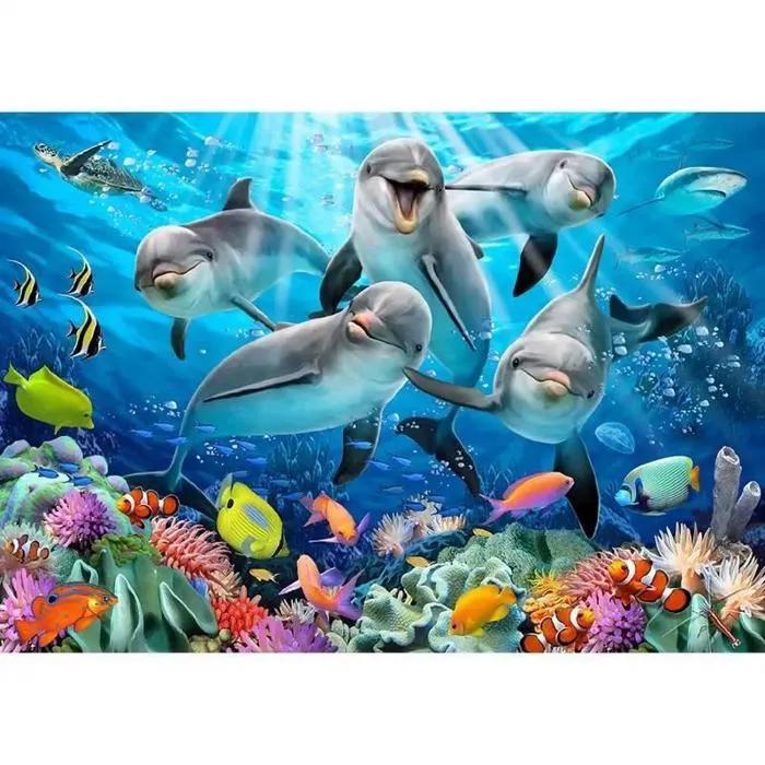 wooden city 3d puzzle happy dolphins 1010 dlks