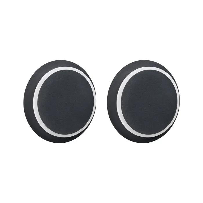 beliani wall lamp semnon black 5w 2 pack