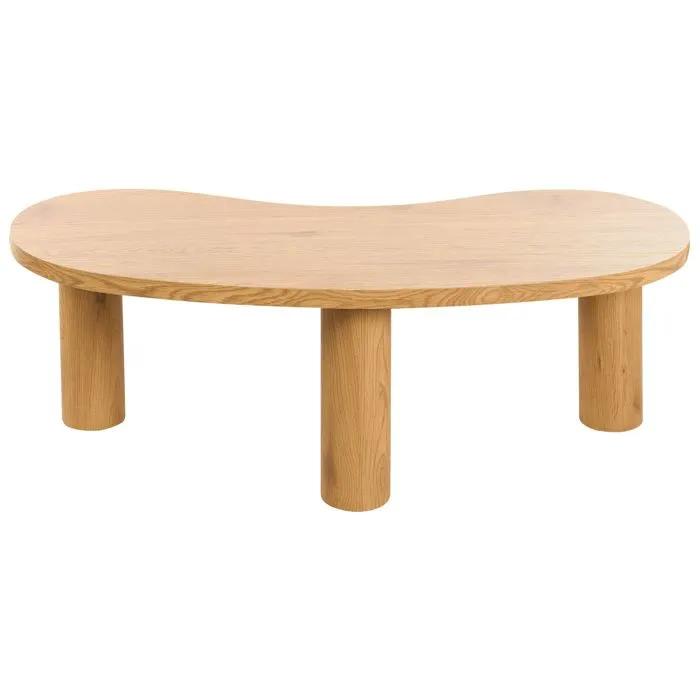 beliani coffee table auburn brown mdf 112x46x38cm