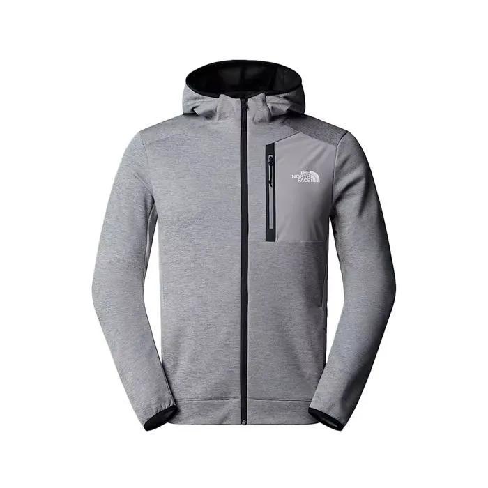 the north face fleece jacket mountain athletics full zip grey m