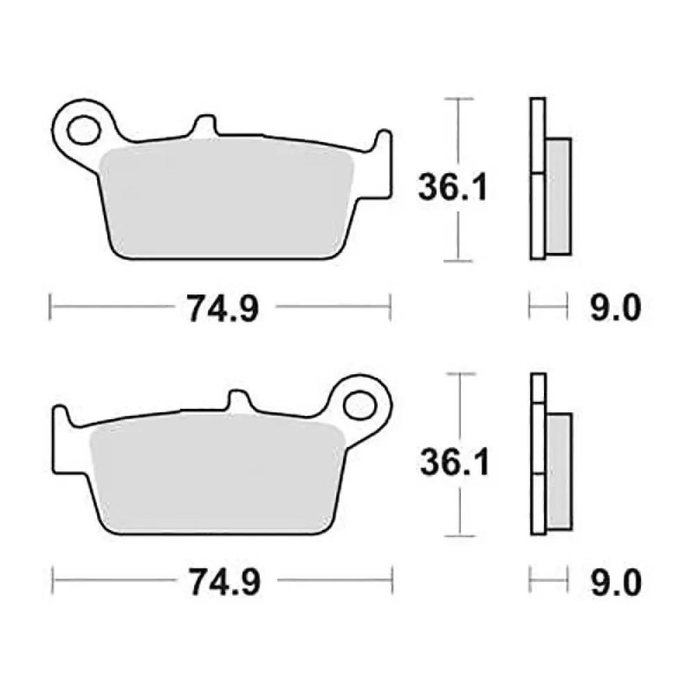 trw brake pads mcb 665 organic