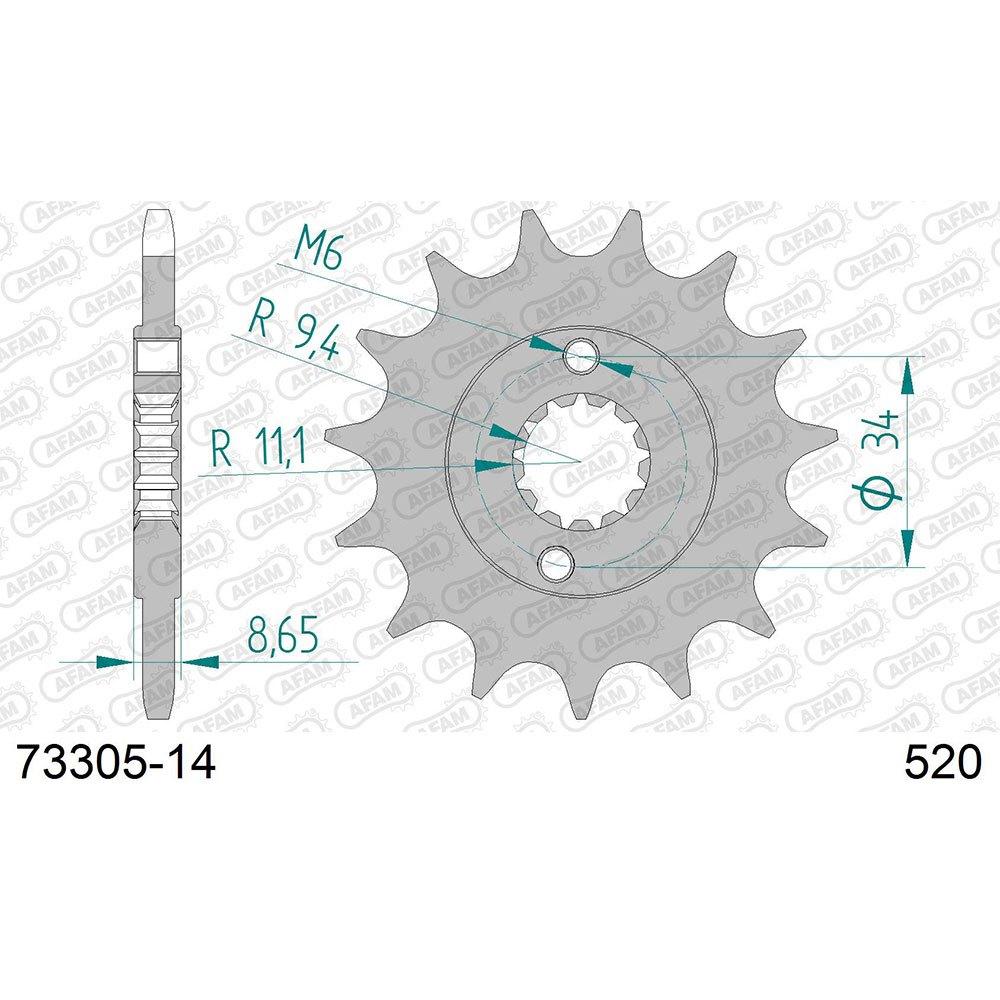 afam front sprocket 73305-520 14t