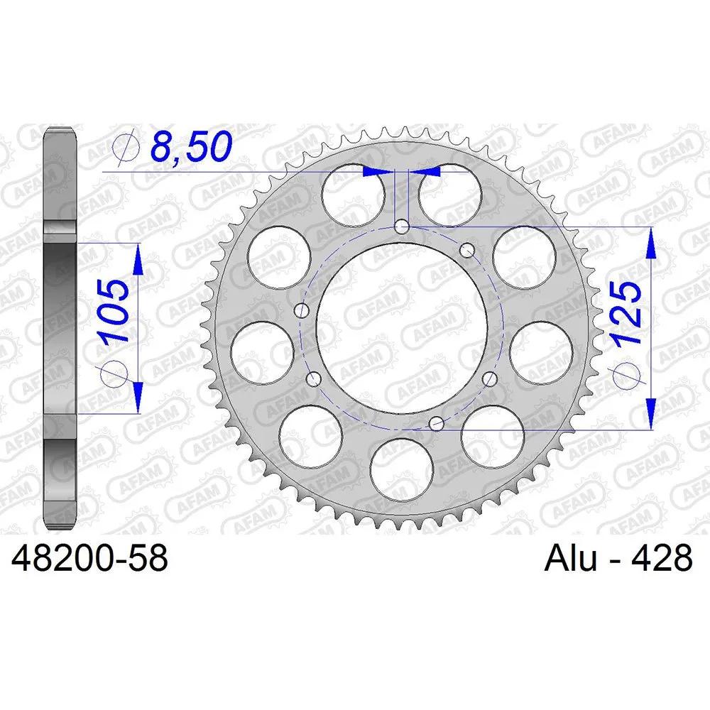 afam rear sprocket 48200 58t