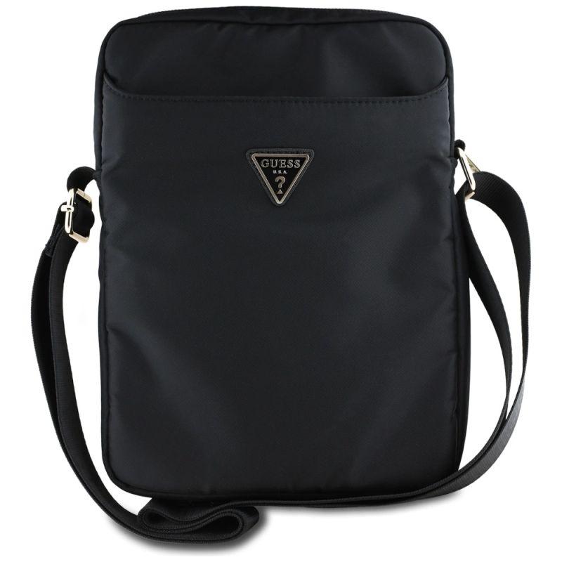 guess laptop bag nylon triangle logo gutb10ntmlbk 10 black