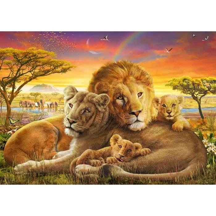 schmidt spiele puzzle kuschelnde löwenfamilie 1000 pcs