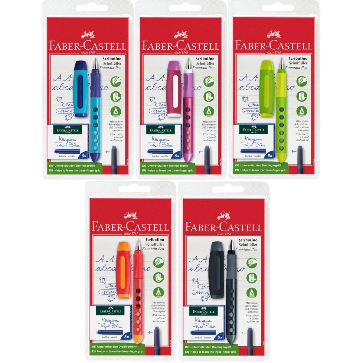 faber-castell fountain pen scribolino left-handed blister pack