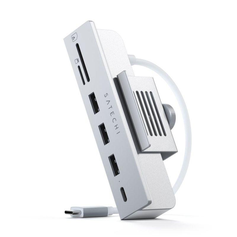 satechi usb hub clamp st-ucichs for imac 24 2021 silver