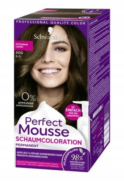 schwarzkopf hair dye mousse perfect mousse 500 medium brown 92.5ml