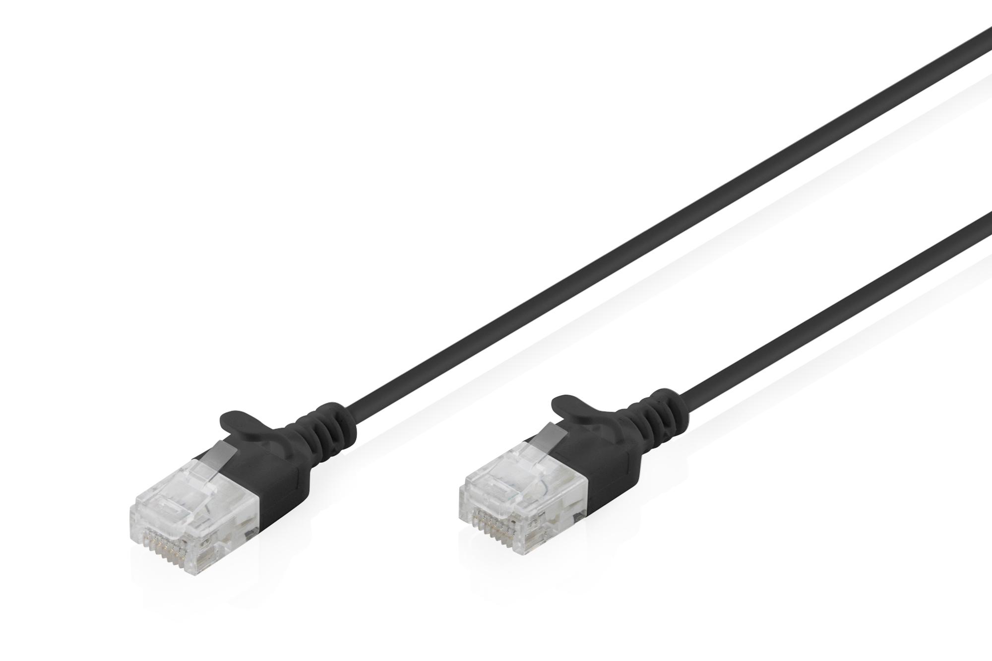 digitus patch cable cat 6 u-utp slim 0.3m blue