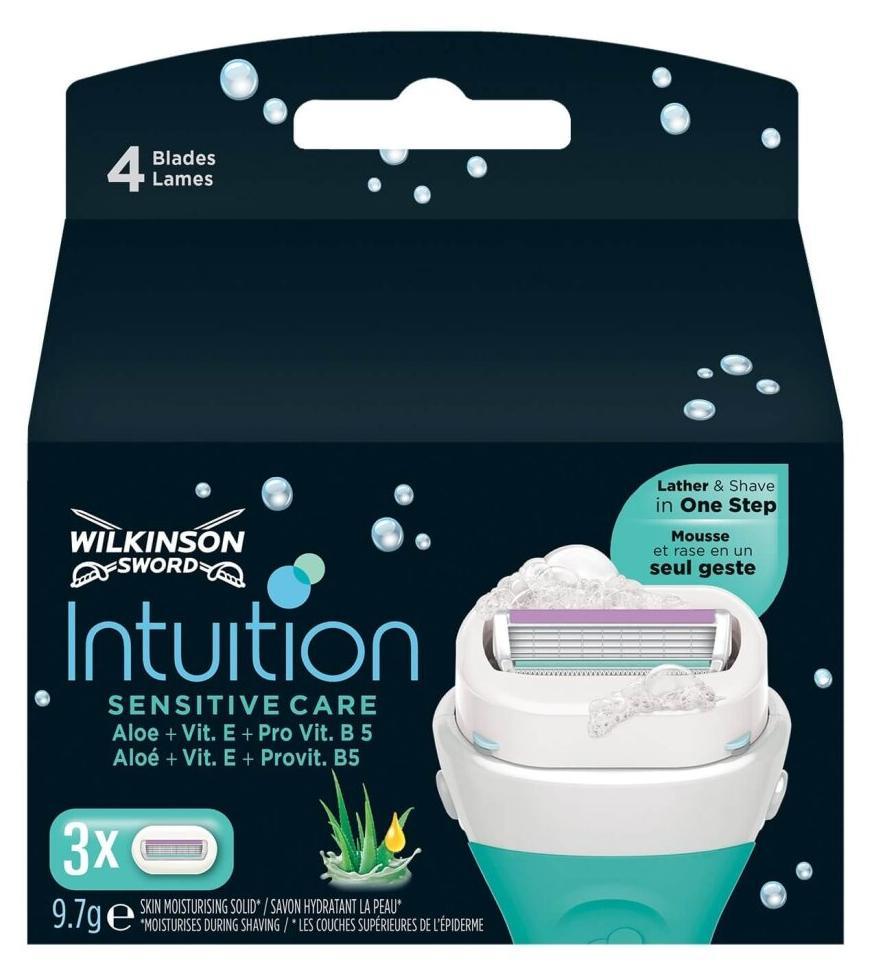 wilkinson razor blade refills intuition naturals sensitive 3 pack